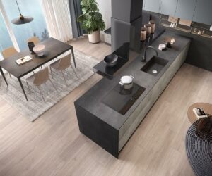 Evo | Cucina Korinna nube opaco cemento fumo