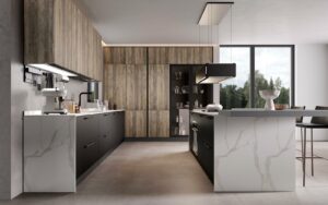 Evo | Cucina Korinna Rovere Vintage Nero Opaco