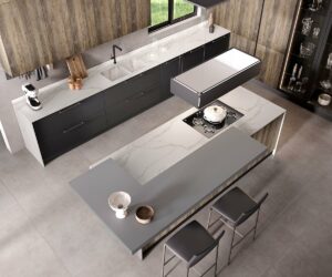 Evo | Cucina Korinna Rovere Vintage Nero Opaco