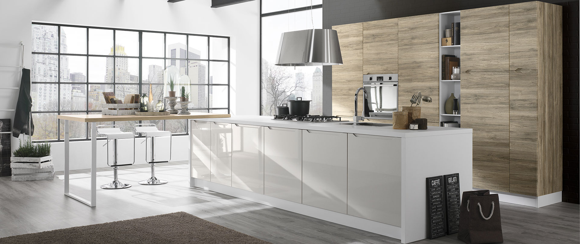 evo-cucina-carima-rovere-moka-ghiaccio-lucido